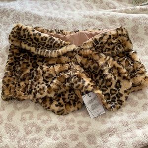 Faux leopard wrap shawl - never worn